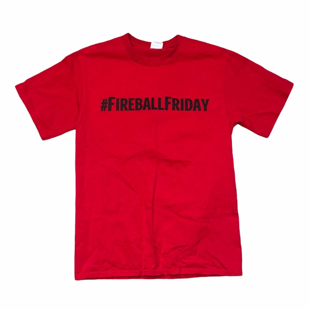 Fire Ball Friday Short Sleeve Red T Shirt- Sz S